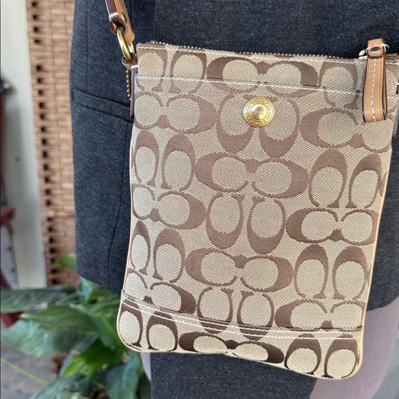 Coach Swingpack Signature Jaquard Crossbody Bag - Picture 8 of 14